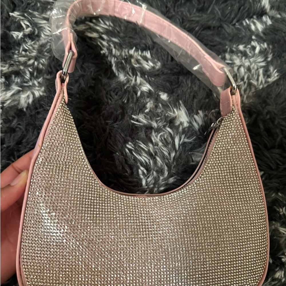 Pink Rhinestone Shoulder Bag - Picture 5 of 5